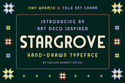 Stargrove, a Sans Serif Font by Chelsea Burkett (Thumbnail 1 of 9)