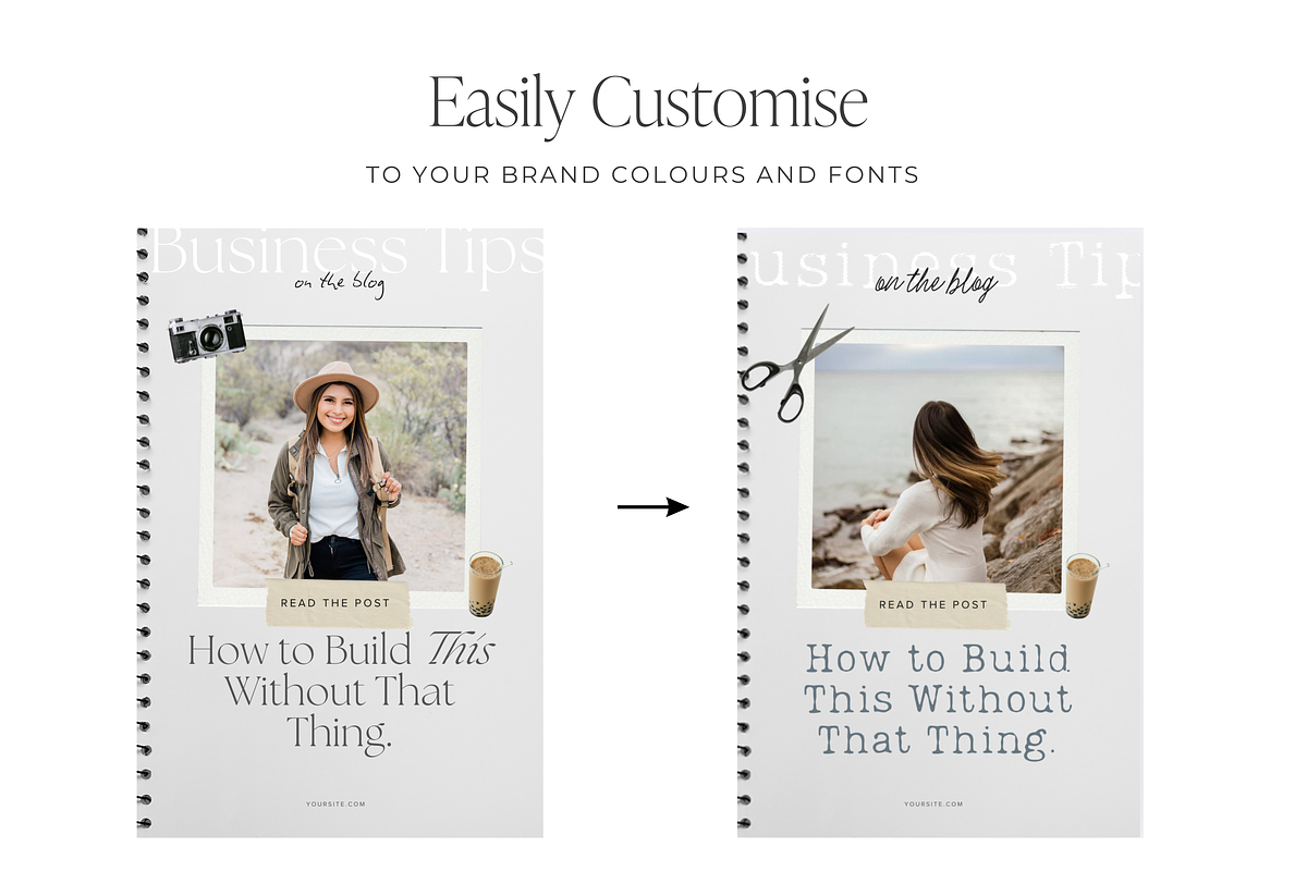 Collage Pinterest Pin Canva Template, a Templates & Theme by Tabitha Emma (Photo 6 of 6)