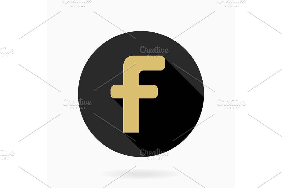 Golden Vector Flat Icon With Letter, an Outline Icon by FineArtStudio (Photo 1 of 3)