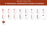 Watermelon Fractions Flashcards, an Education Illustration by InkyQueenArt (Thumbnail 3 of 4)
