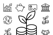 Vector Digital Learning Skills Icons, an Outline Icon by adenpinkstore (Thumbnail 1 of 11)