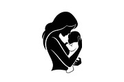 50 Mother and Baby Love Silhouette S, an Illustration by Designs_River (Thumbnail 11 of 51)