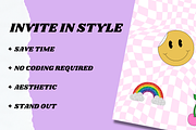 Birthday Invitation for Girl, Retro, an Invitation Template by PLANETSEL (Thumbnail 2 of 4)