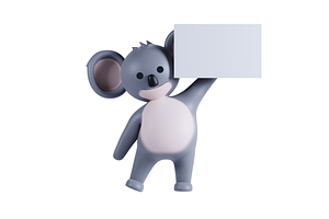 3D Pack Cute Animal Koala