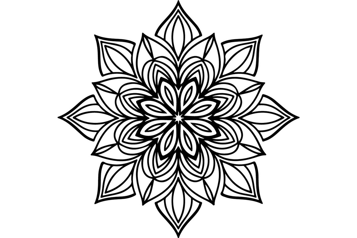 Minimal Black Lotus Mandala, a Decorative Illustration by Designer_Momina (Photo 17 of 21)