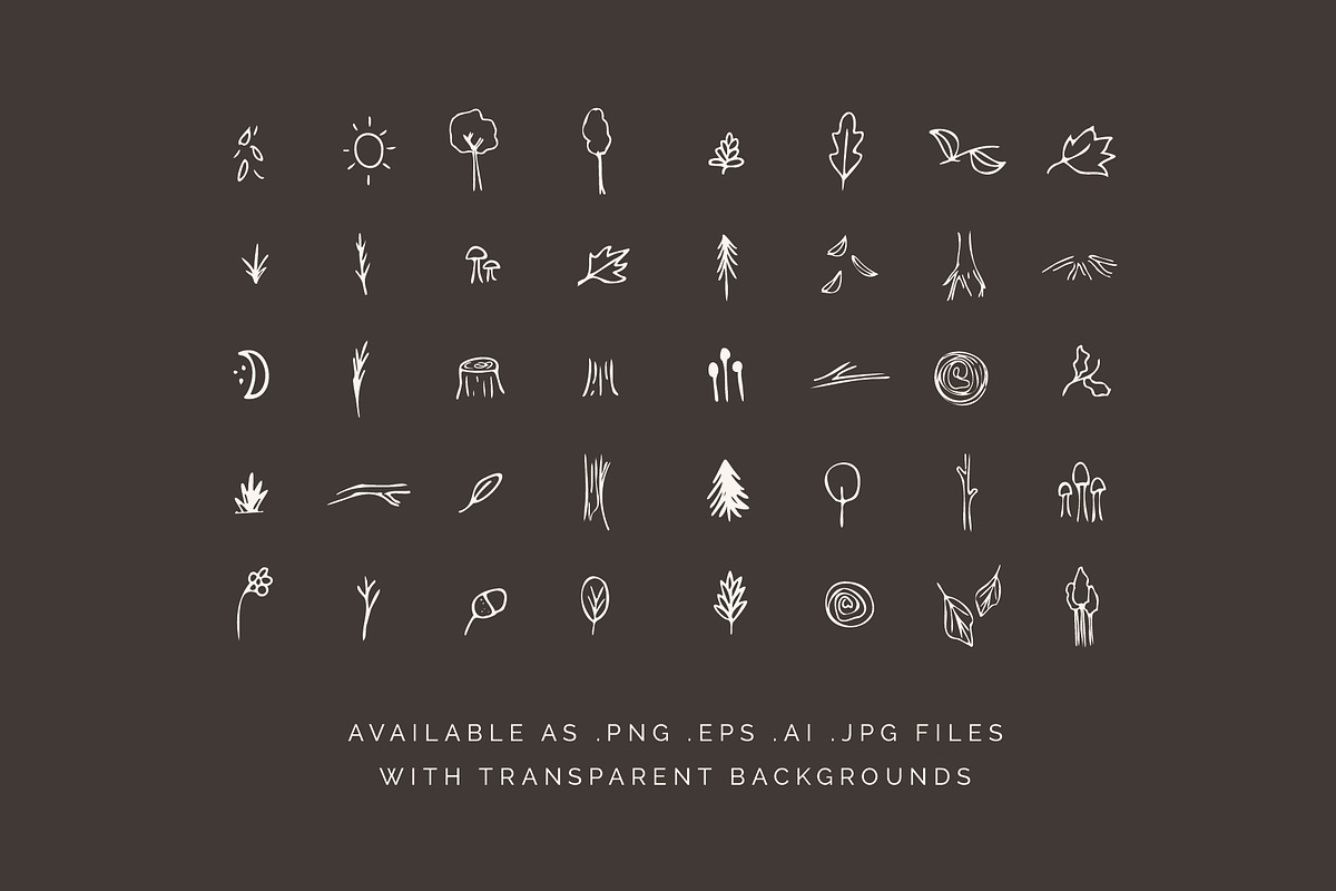 Woodland Icons Illustrations Forest, an Outline Icon by CreativeWilderness (Photo 11 of 11)
