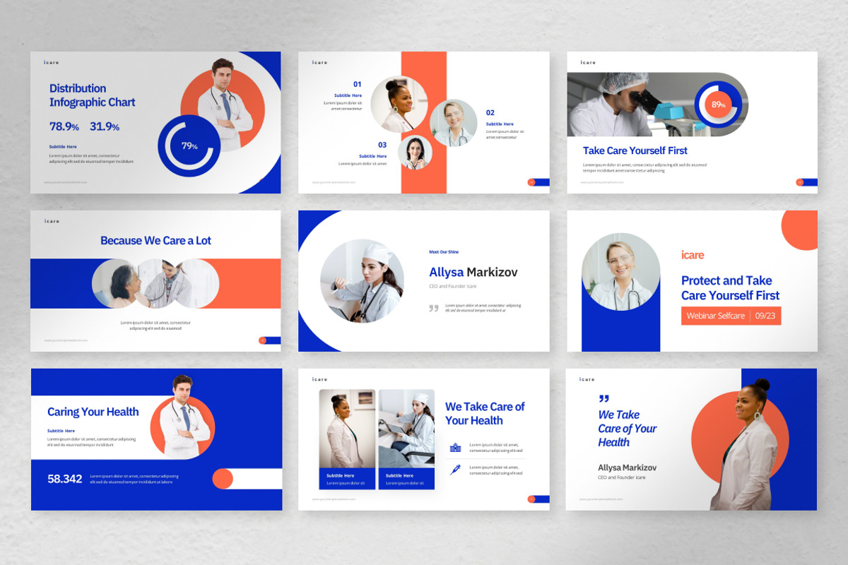 Icare Healthcare Google Slide, a Presentation Template by Loin Studio (Photo 4 of 5)
