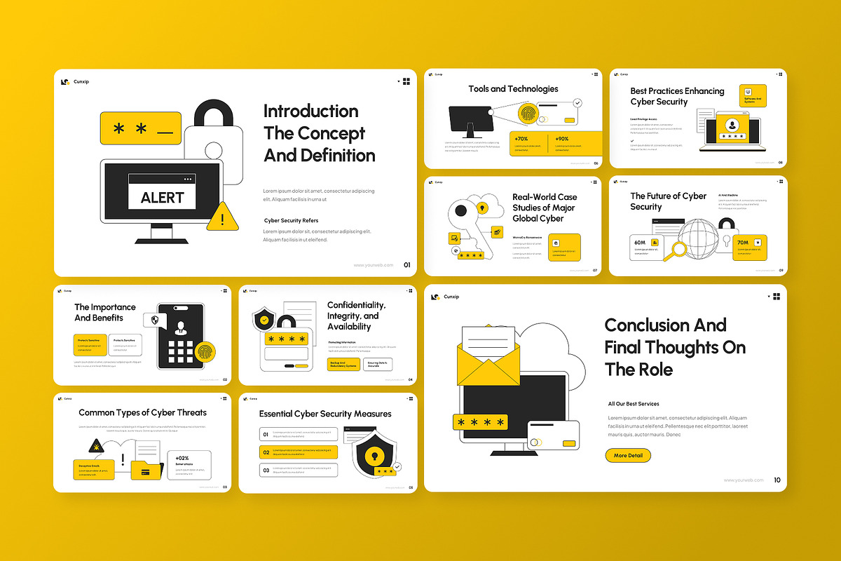 Cyber Security Infographic PPT, a Presentation Template by Antstheme (Photo 4 of 4)