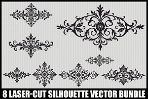 Elegant Laser Cut Ornament Bundle, an Illustration by Designs_River