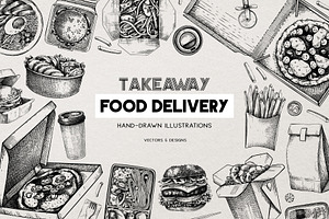 Fast Food Takeaway Menu Vectors