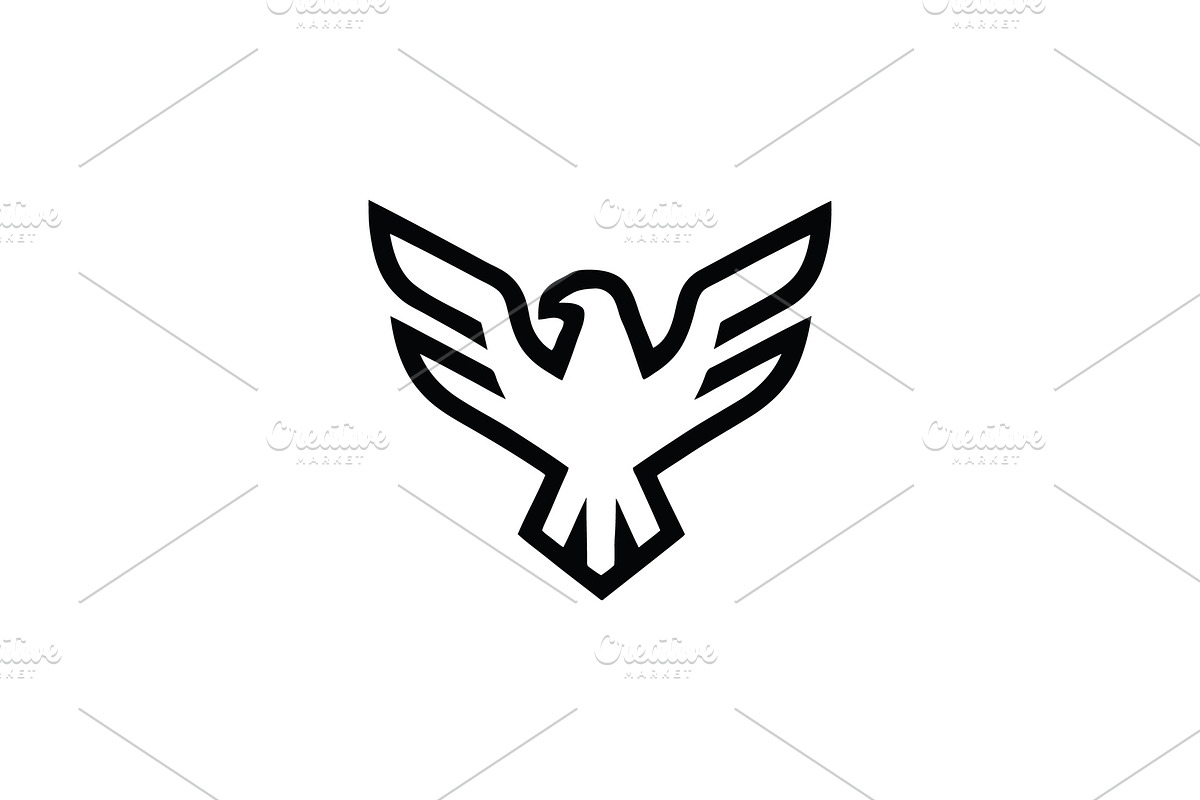 Stylized Eagle Icon, an Outline Icon by Vectorium Studio (Photo 1 of 2)