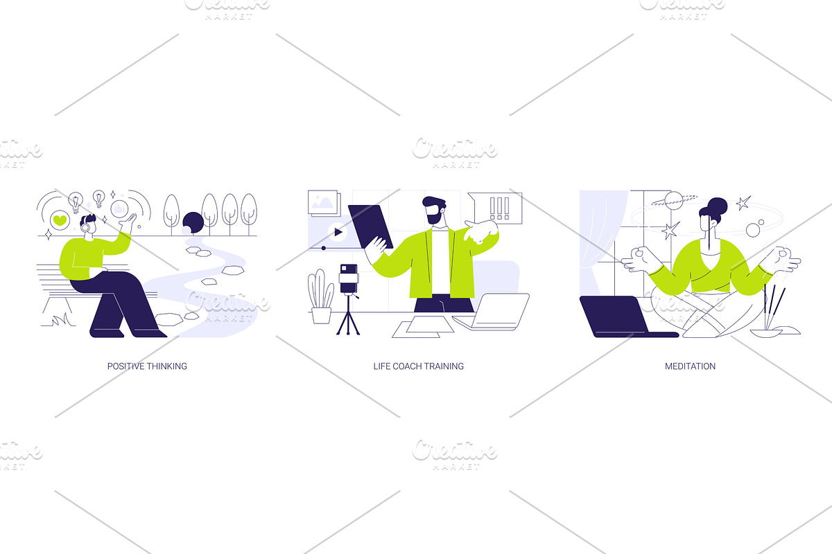 Self-improvement coaching isolated, an Education Illustration by Visual Generation