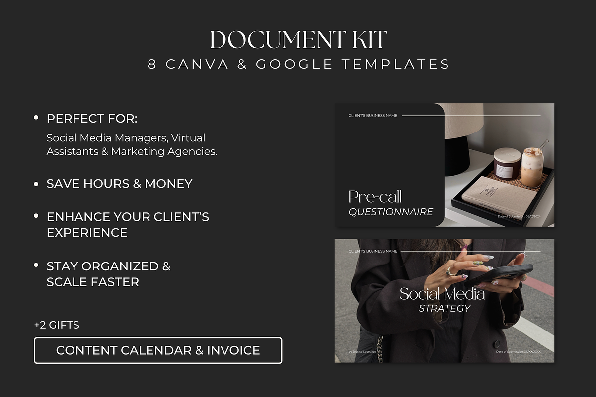 Social Media Managers Document Kit, a Marketing Template by Meraki Templates (Photo 2 of 9)