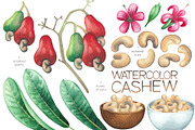 Watercolor cashew and milk, a Food Illustration by Ekaterina Glazkova (Thumbnail 2 of 10)