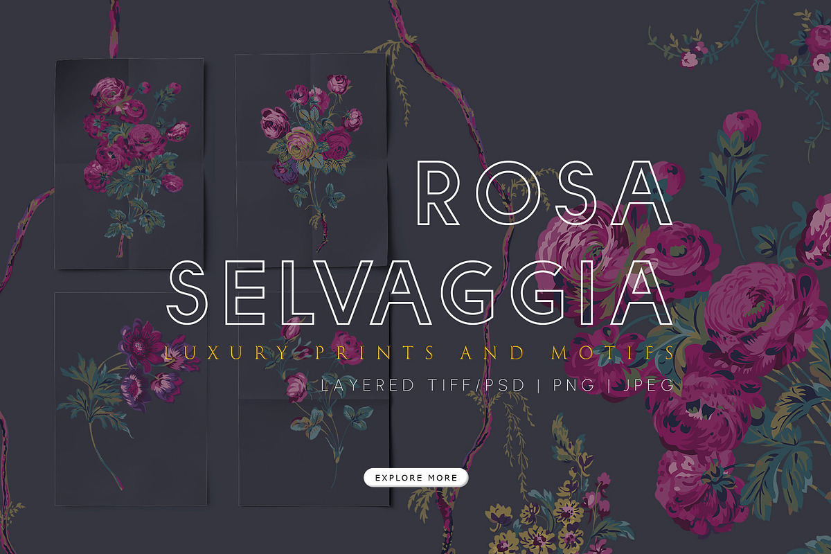 Rosa Selvaggia, Floral prints & more, a Pattern Graphic by TSTUDIO (Photo 1 of 21)