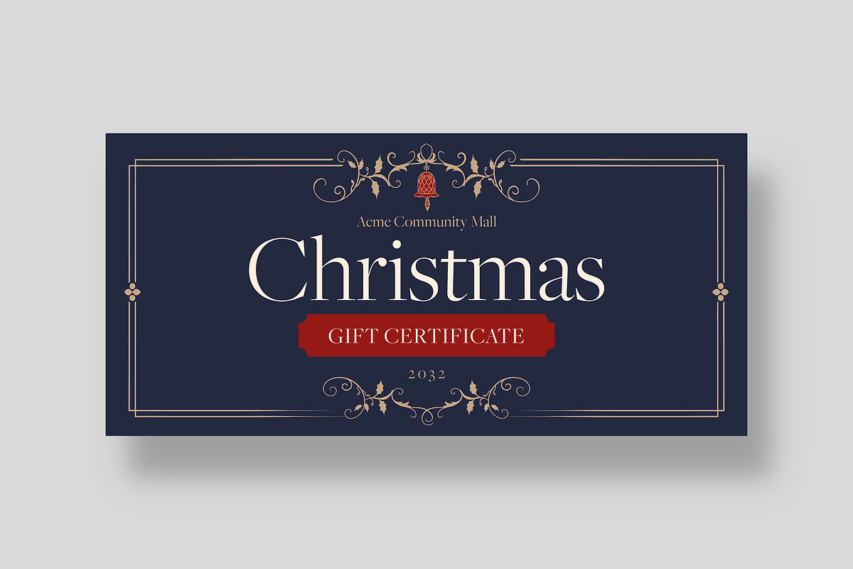 Christmas Gift Certificate Template, a Stationery Template by BrandPacks (Photo 3 of 5)
