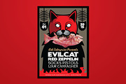 Evil Cat Halloween Flyer, a Flyer Template by ashenterprise (Thumbnail 1 of 3)
