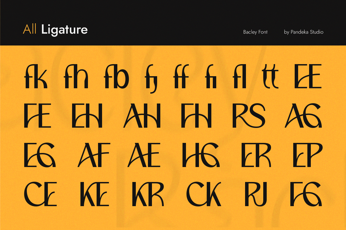 Bacley - Modern Elegant Sans, a Sans Serif Font by Pandeka Studio (Photo 8 of 9)