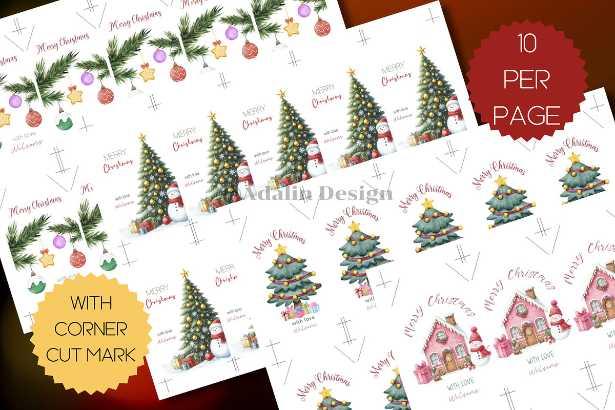10 Christmas gift tags - Canva, a Print Template by Adalin Shop (Photo 5 of 9)