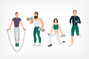 Gym people doing sports set, a Sport Illustration by Good Studio (Thumbnail 3 of 4)
