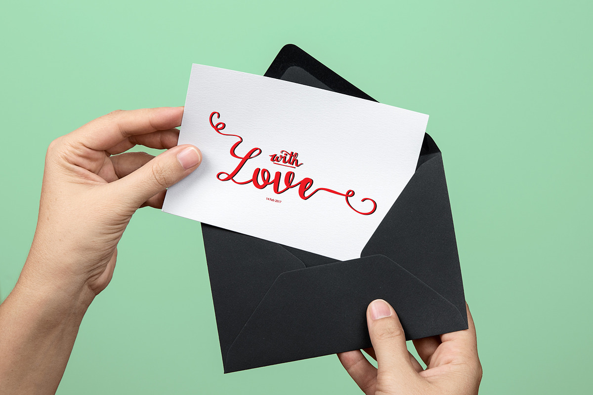 With love Handwritten font preview 5