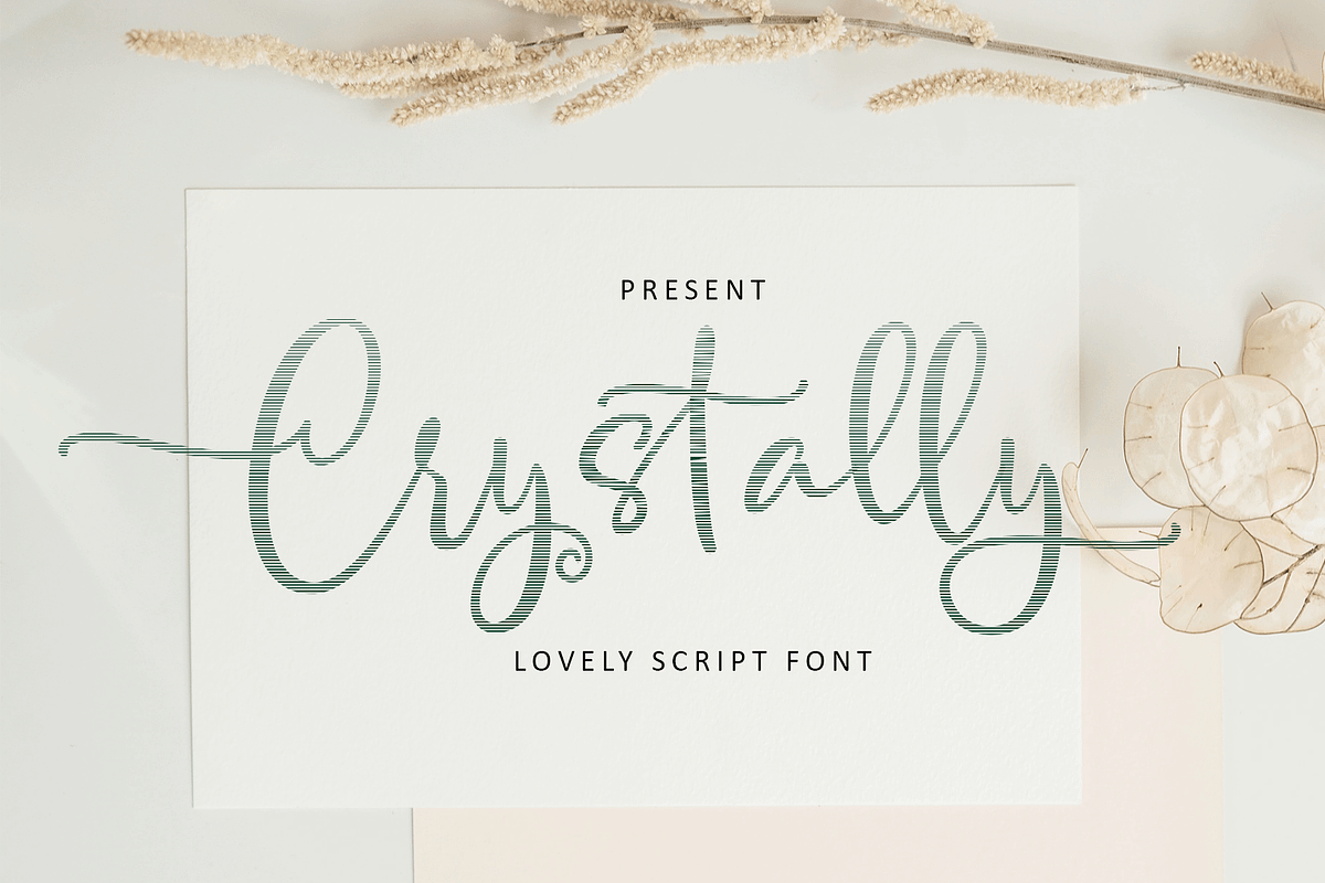 Crystally Gradient Script Font, a Script Font by Meutuwah (Photo 8 of 9)