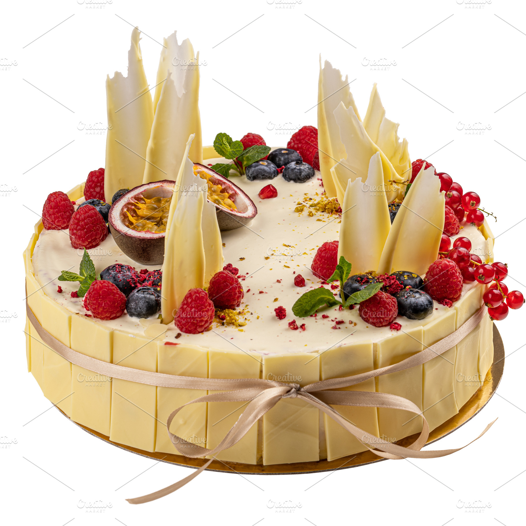 White chocolate cake, a Background Photo by Grafvision photography