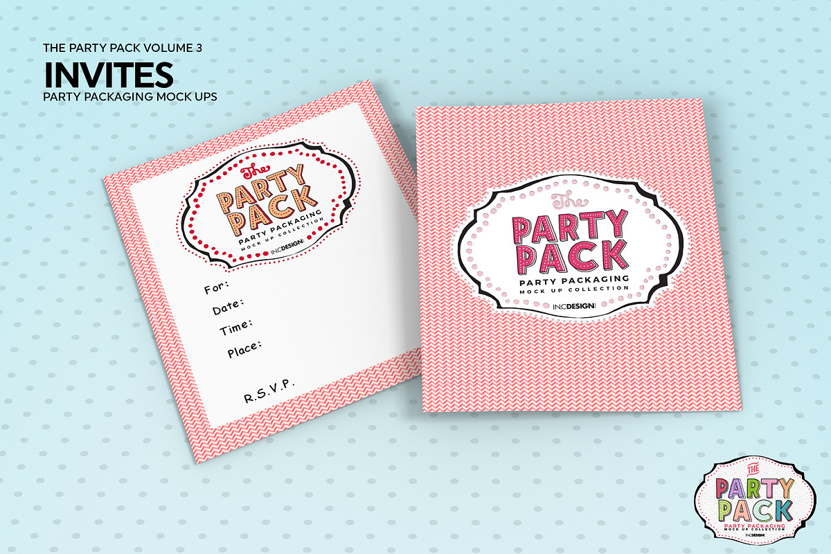Party Invitation Mockup, a Cups & Container Mockup by INCDesign (Photo 5 of 6)