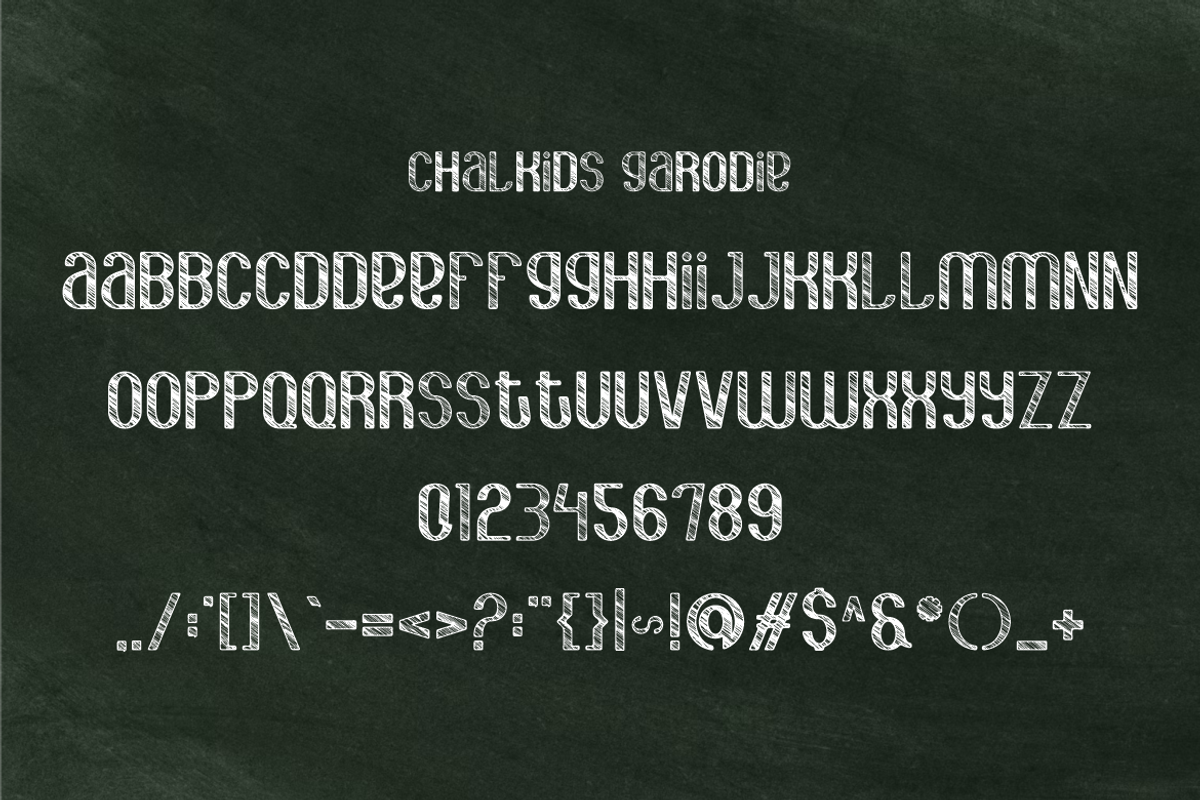 Chalkids Garodie - Marker Font, a Sans Serif Font by Iqsiart Studio (Photo 3 of 6)