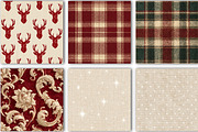 Cabin Christmas Seamless Pattern, a Pattern Graphic by Black Bird Studio (Thumbnail 5 of 6)