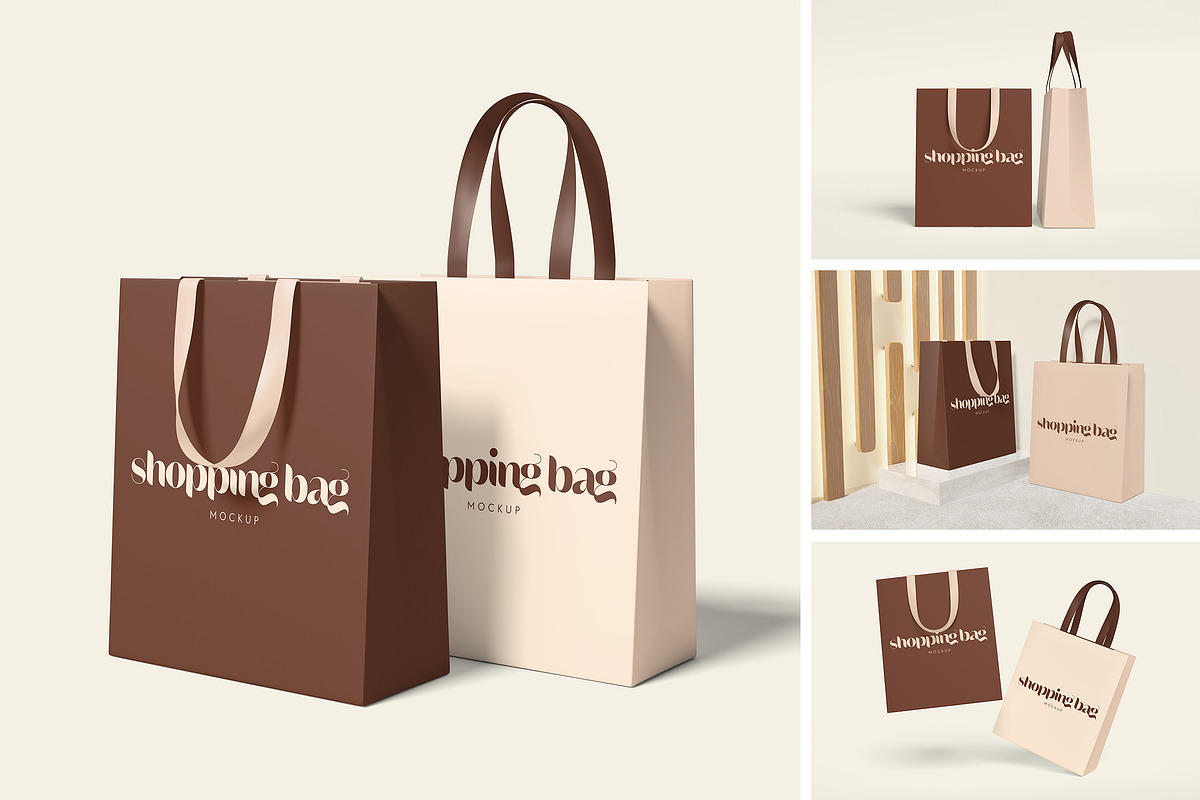 Shopping Bag Mockup, an Advertising Mockup by xavier_studio (Photo 1 of 5)