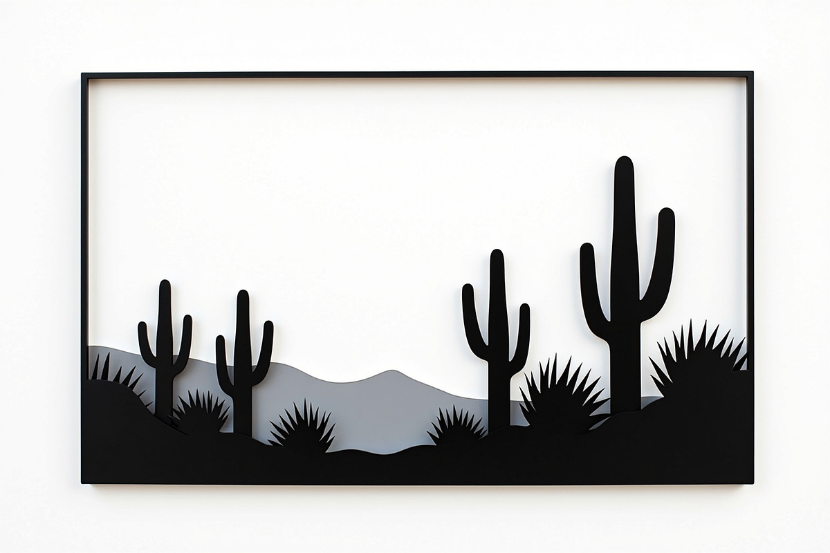 Cactus Desert Landscape Silhouette, an Illustration by abu67222 (Photo 12 of 15)