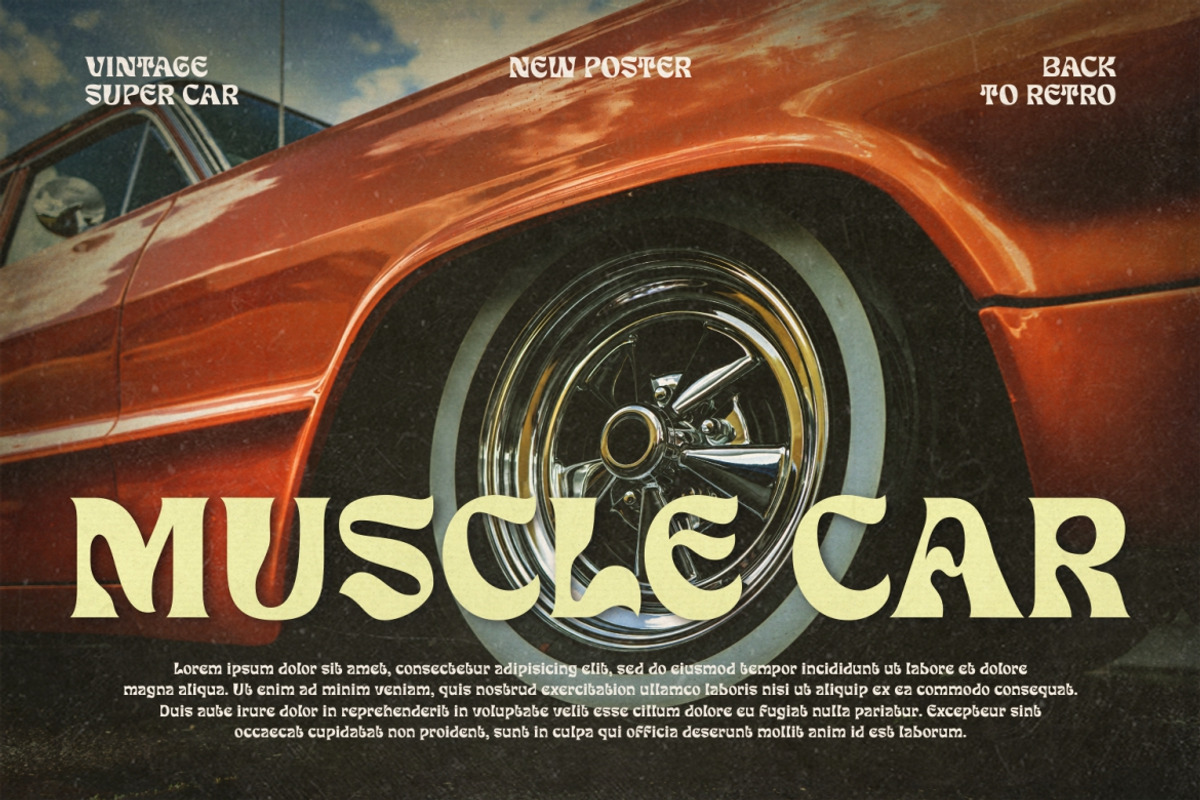 Suncos - Retro Funk Font!, a Serif Font by HansCo Studio (Photo 2 of 11)