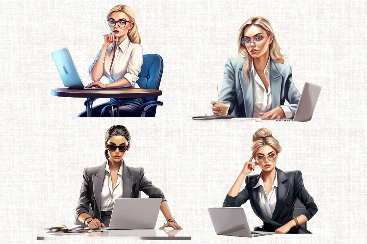 Business Woman with Laptop PNG, a Person Illustration by Mash Mash Stickers (Photo 6 of 9)