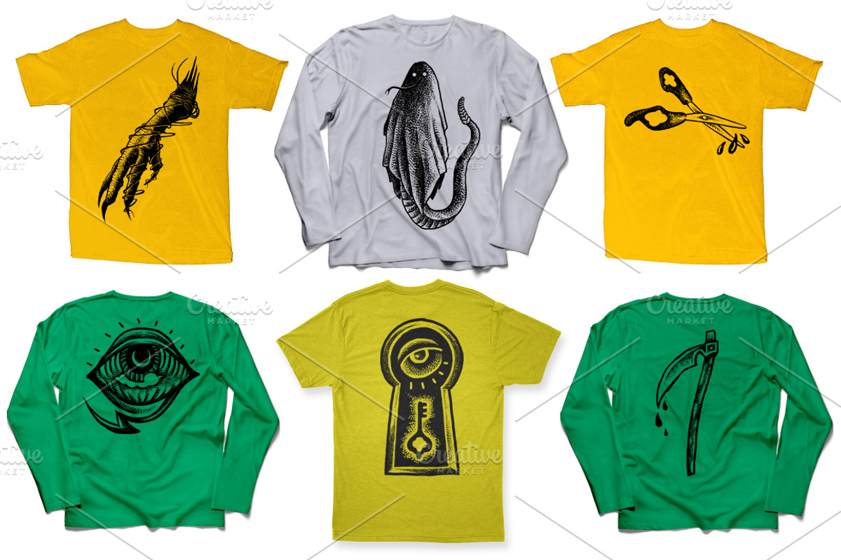 100 Tattoo-Style Tee Designs, an Object Illustration by Design by sebrodbrick (Photo 27 of 34)