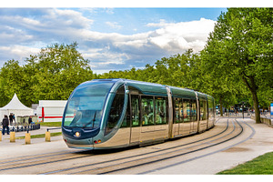 A tram in bordeaux france aquitaine featuring bordeaux, tram, and france, a Transportation Photo by Leonid Andronov