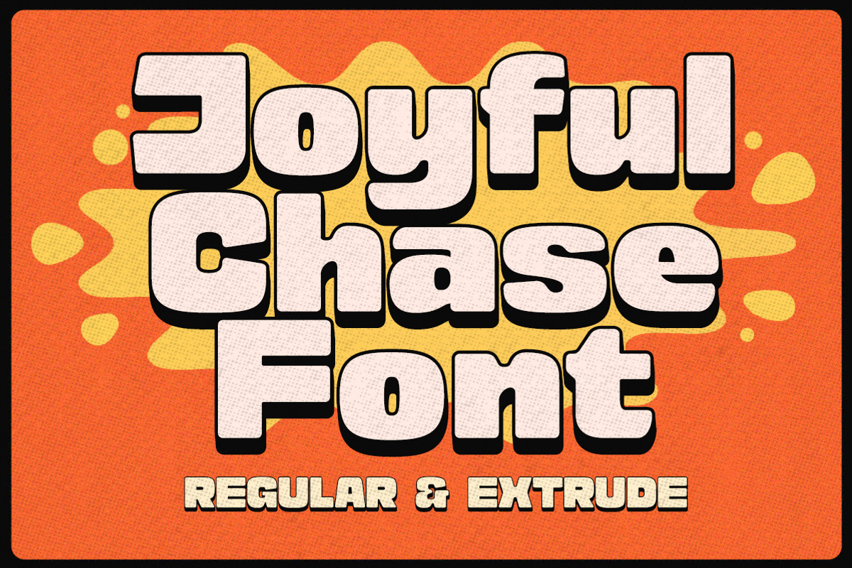 Joyful Chase - Playful Display Font, a Sans Serif Font by Littlehand (Photo 1 of 8)