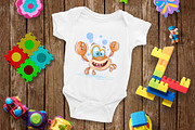 Cute cartoon crab. Tshirt, PNG., an Animal Illustration by KENO Mascots (Thumbnail 3 of 5)