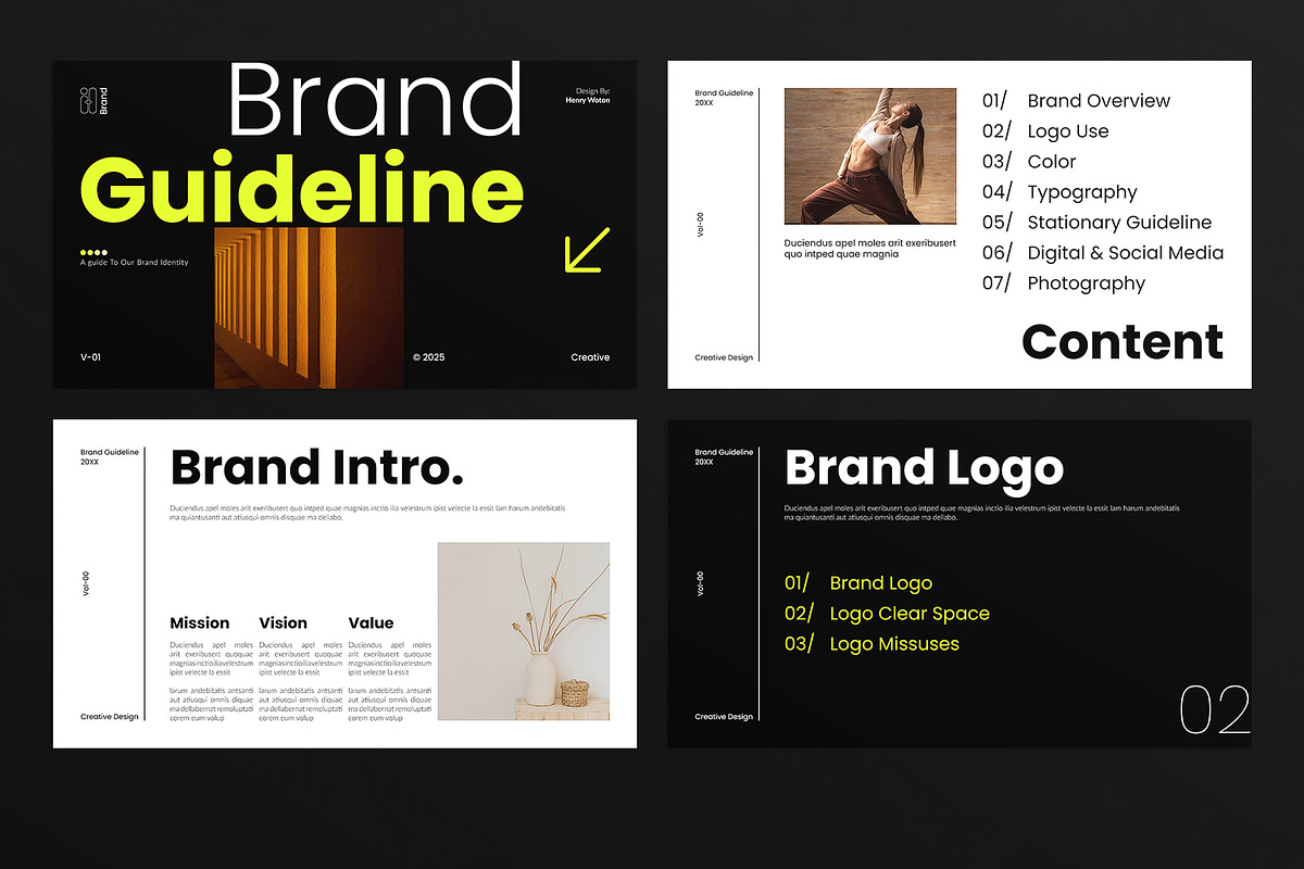 Brand Guideline Template, a Presentation Template by E-Type (Photo 2 of 6)