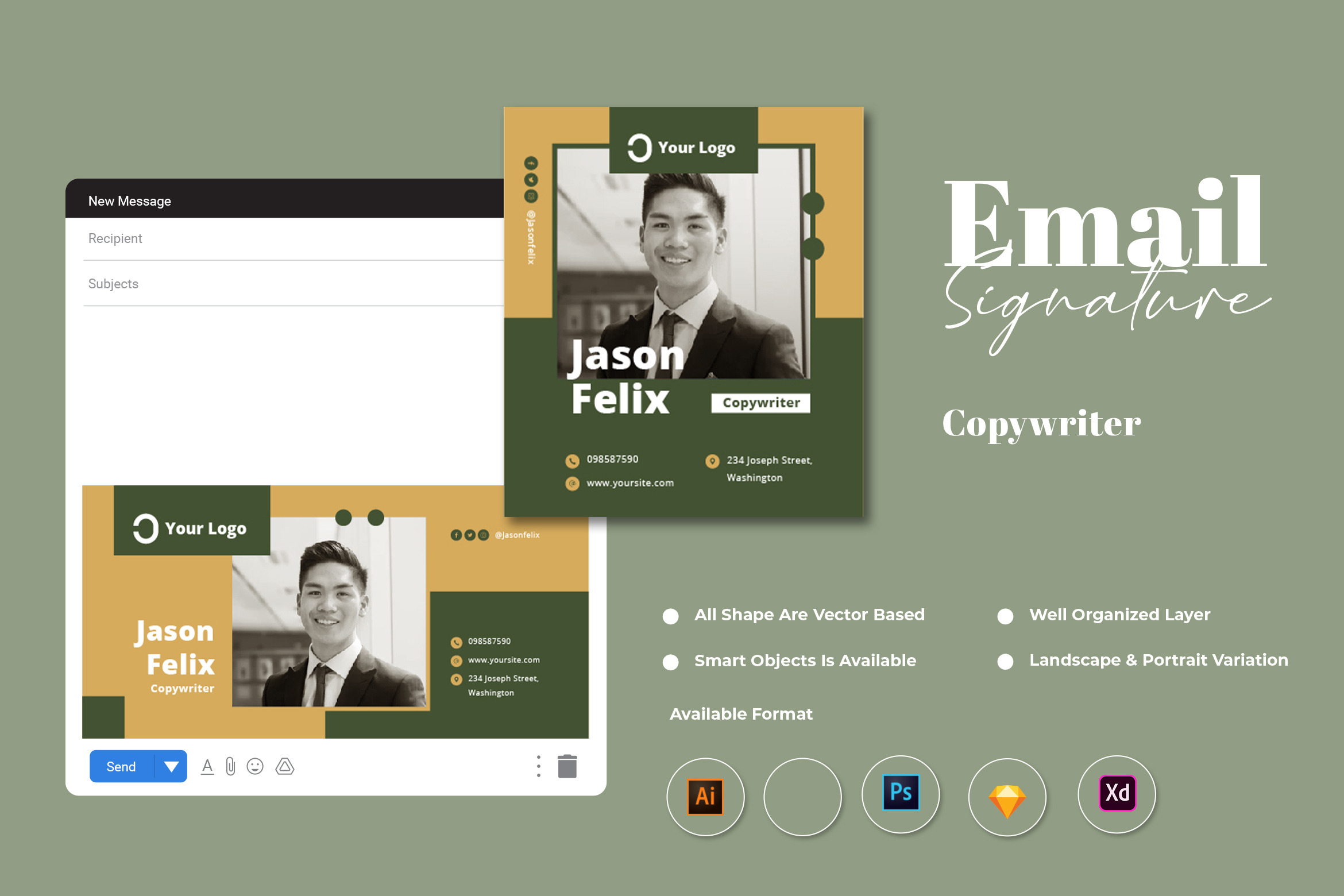 Copywriter Email Signature, an Email Template by Rahardi Creative