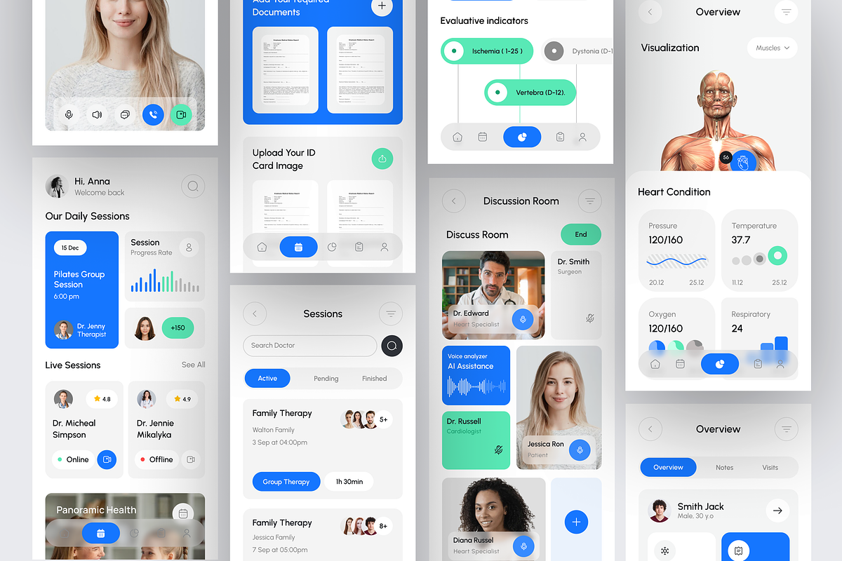 Doctor Appointment App UI, an App Template by Brickclay (Photo 3 of 6)