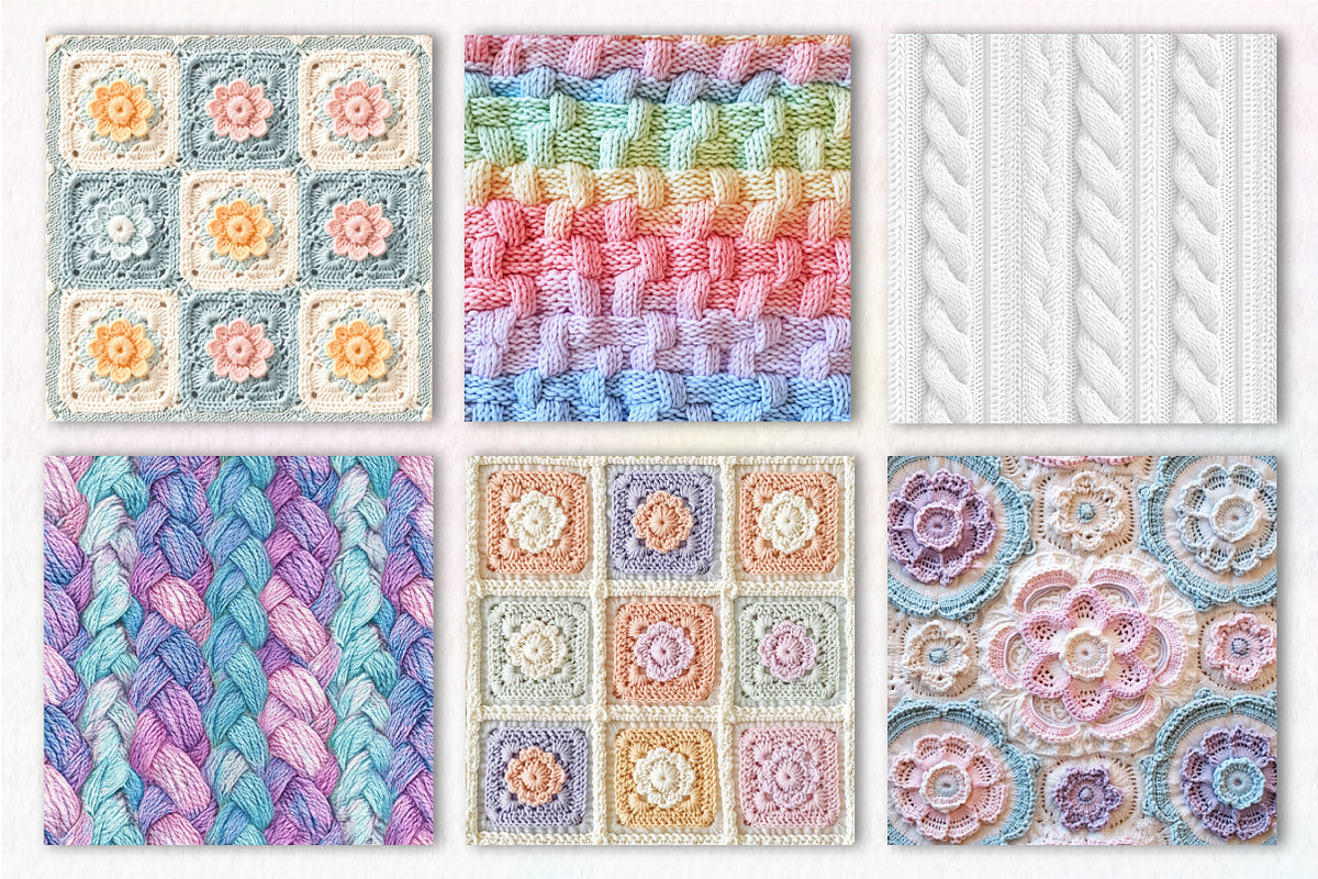 Pastel Throw Blanket Knitted Pattern, a Pattern Graphic by CreationArt (Photo 4 of 6)