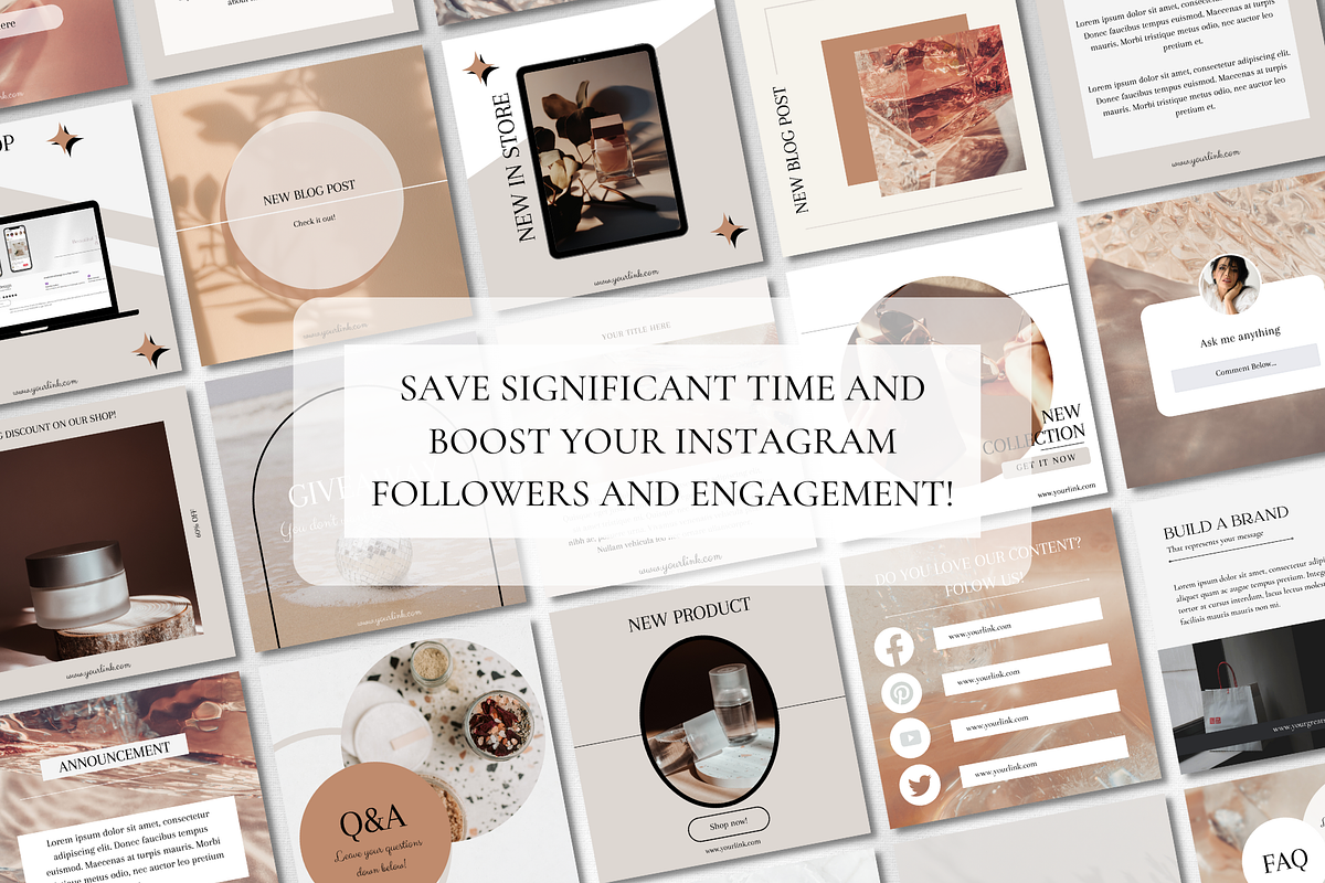 Canva Neutral Instagram Templates, a Social Media Template by IRISEA DESIGNS (Photo 5 of 6)