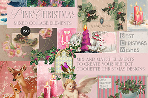 PINK CHRISTMAS COQUETTE COLLAGE