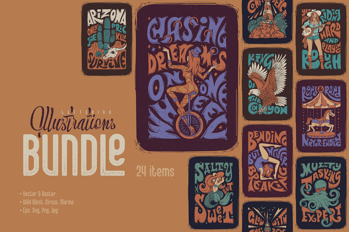 Lettering Illustrations, a Seasonal Illustration by Gleb Guralnyk (Photo 1 of 7)