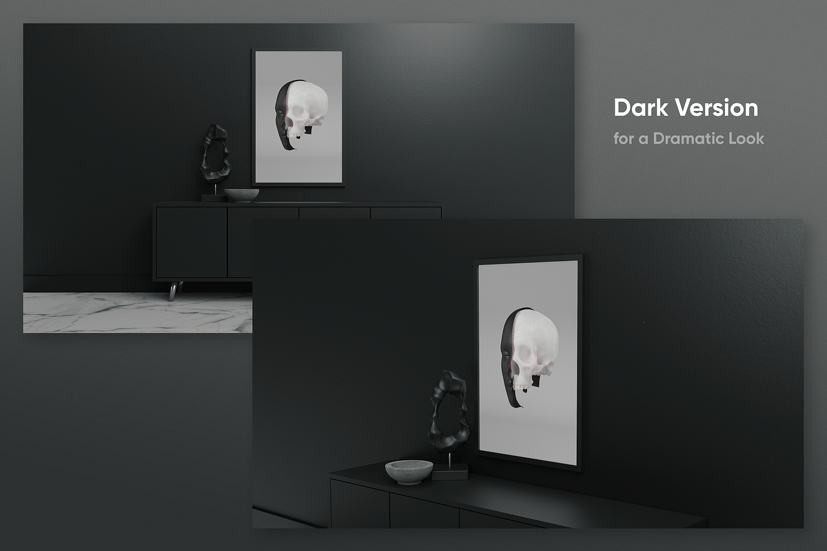 Modern Poster Mockups (Dark), a Print Template by Clint English (Photo 4 of 5)