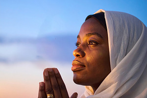 Serene ramadan prayer medium shot portrait, a Person Photo by DanFLCreativo