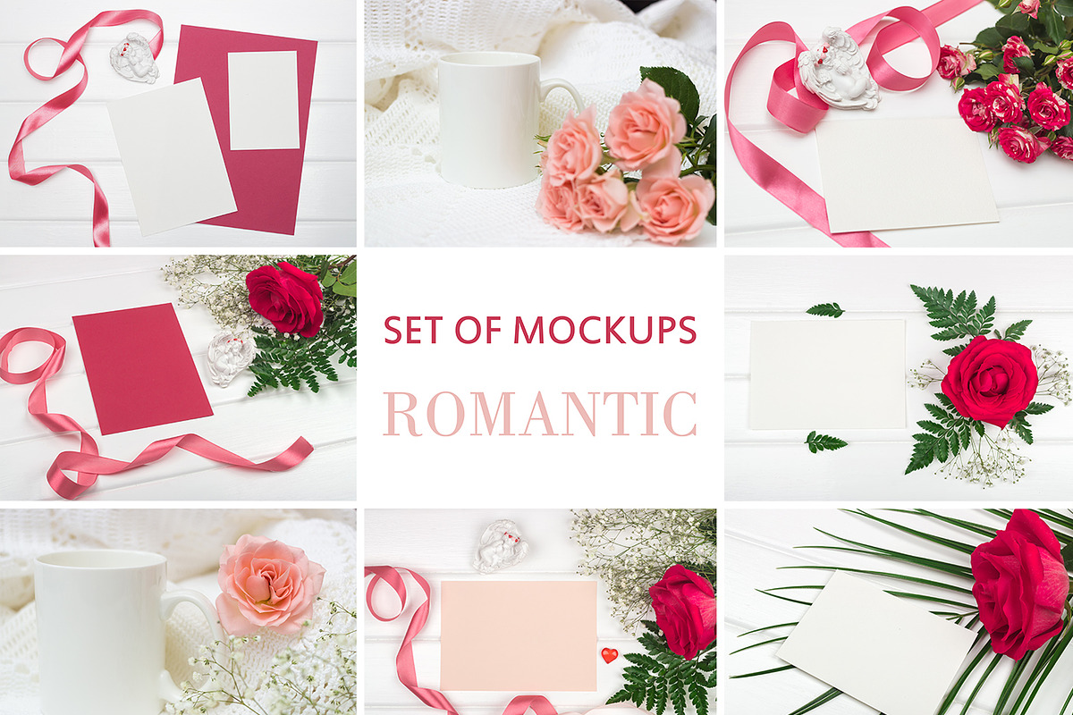 Set Mockups. ROMANTIC, a Mockup by Mockups4you (Photo 1 of 8)
