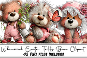 Whimsical Easter Teddy Bear Clipart, an Illustration by DreamArtGraphic (Thumbnail 1 of 5)