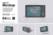 Retro TV Mockup Bundle Set, an Advertising Mockup by Rielismee (Thumbnail 1 of 5)